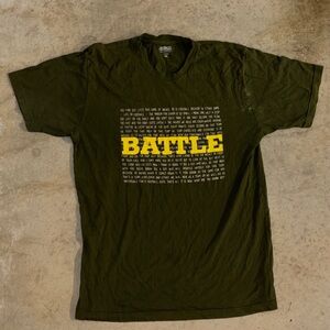 Battle football Olive Green Men's T-Shirt